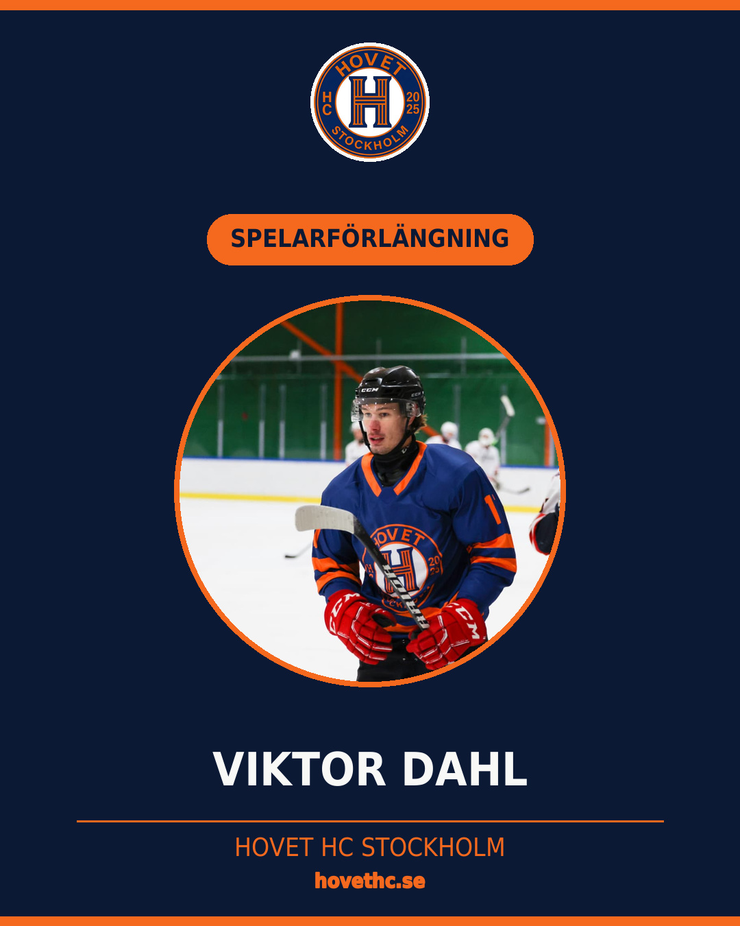 Viktor Dahl förlänger med Hovet HC