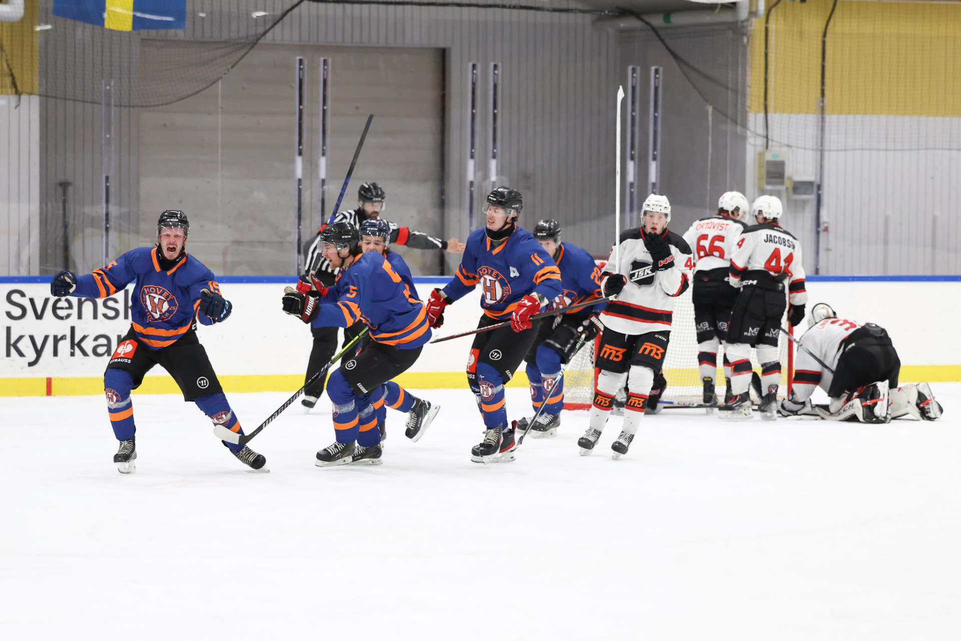 Hovet HC-spelare jublar efter mål