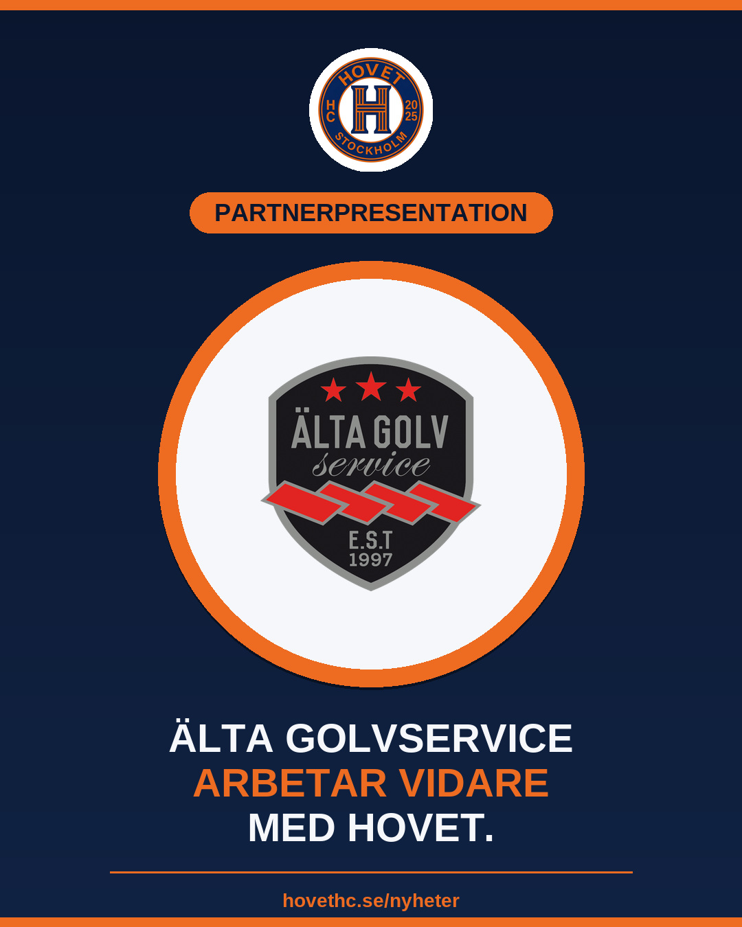 Älta Golvservice arbetar vidare med Hovet